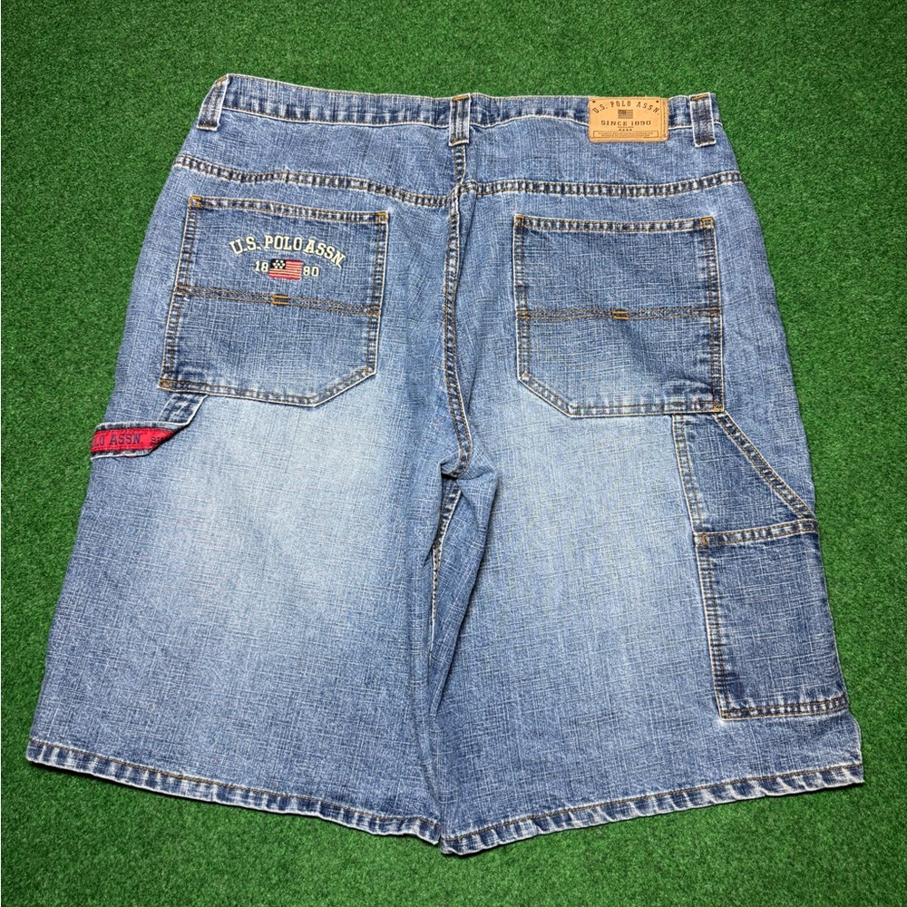Baggy Carpenter Polo Jorts Skater Grunge Hip Hop 42 Light Wash Denim Shorts